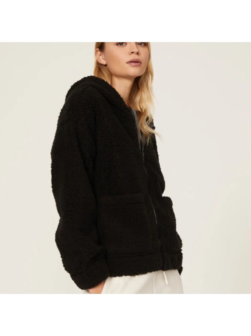 Splendid Black Sherpa Jacket Medium